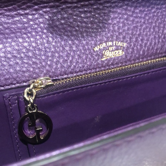 GUCCI Interlocking GG Dollar Crossbody WOC Pebbled Calfskin Leather - Picture 7 of 14